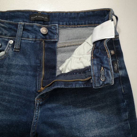 NWT Silver Jean Co. Ladies Size Medium Indigo Wash Hi-Rise Skinny Infinite Fit - Picture 7 of 11